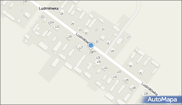 Ludmiłówka, Ludmiłówka, 128, mapa Ludmiłówka