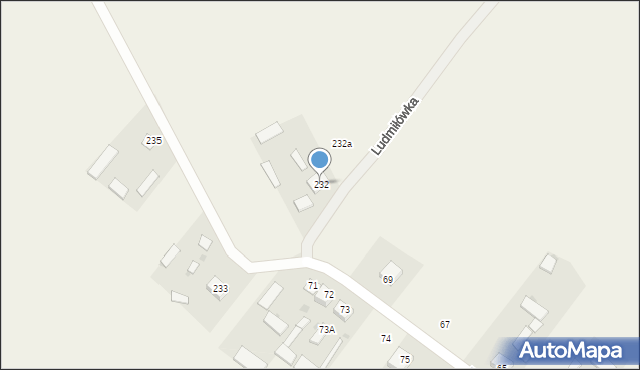 Ludmiłówka, Ludmiłówka, 232, mapa Ludmiłówka