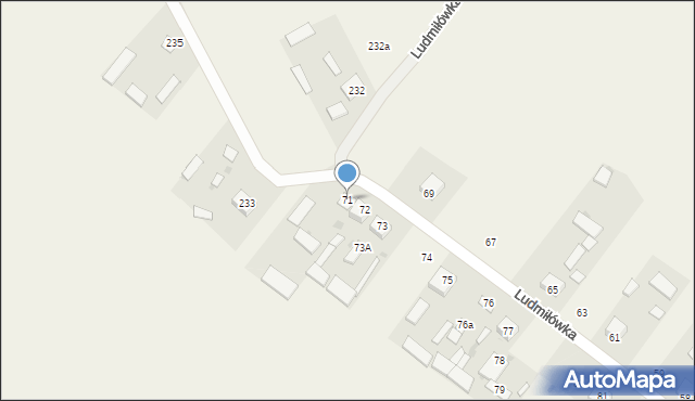 Ludmiłówka, Ludmiłówka, 71, mapa Ludmiłówka