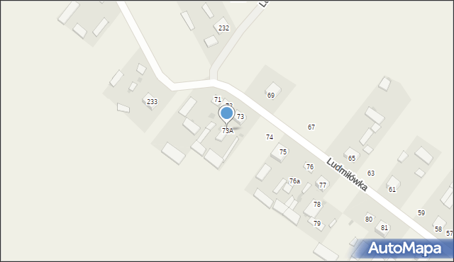 Ludmiłówka, Ludmiłówka, 73A, mapa Ludmiłówka