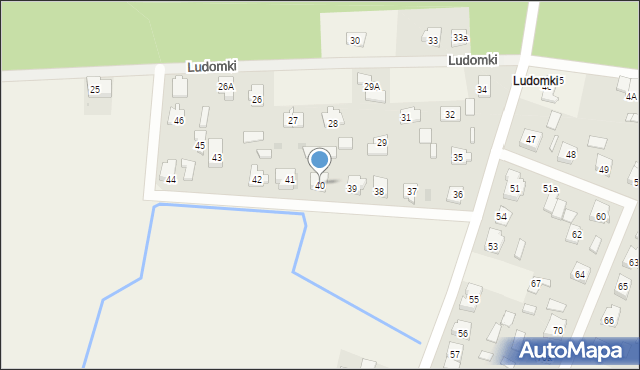 Ludomy, Ludomki, 40, mapa Ludomy