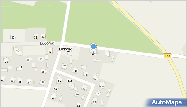 Ludomy, Ludomki, 4A, mapa Ludomy