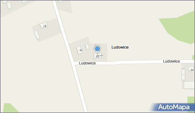 Ludowice, Ludowice, 43, mapa Ludowice