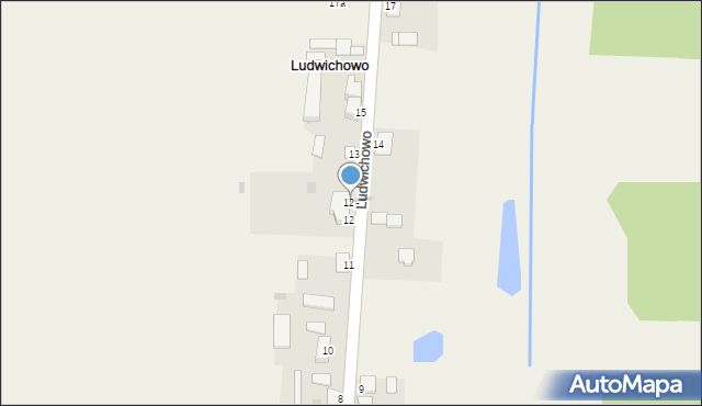 Ludwichowo, Ludwichowo, 12a, mapa Ludwichowo