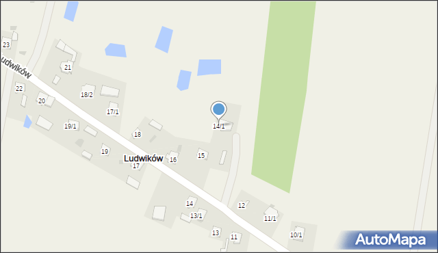 Ludwików, Ludwików, 14/1, mapa Ludwików