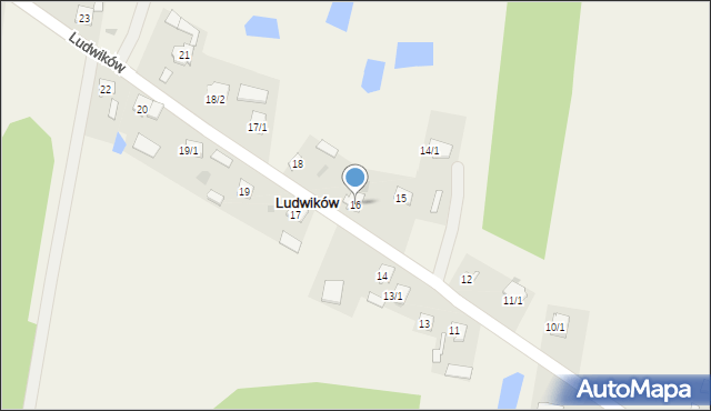 Ludwików, Ludwików, 16, mapa Ludwików