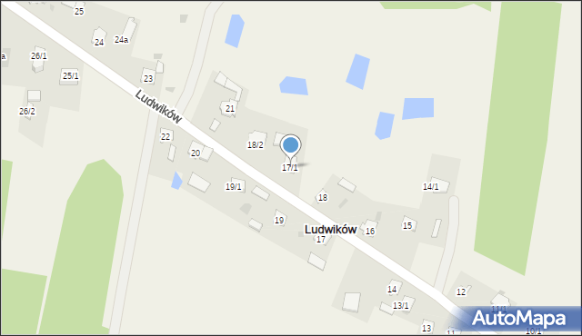 Ludwików, Ludwików, 17/1, mapa Ludwików