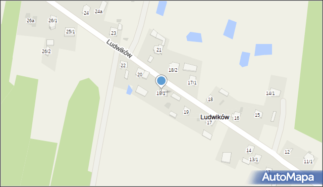 Ludwików, Ludwików, 19/1, mapa Ludwików