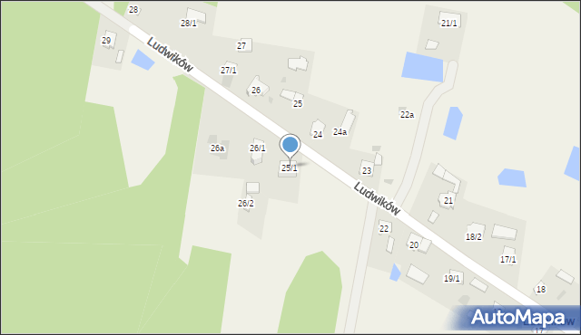 Ludwików, Ludwików, 25/1, mapa Ludwików