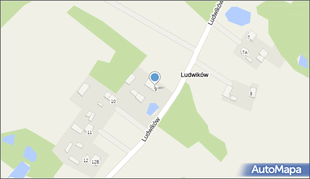 Ludwików, Ludwików, 9, mapa Ludwików