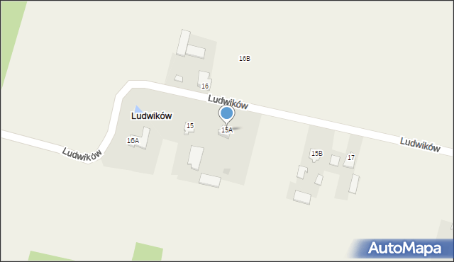 Ludwików, Ludwików, 15A, mapa Ludwików