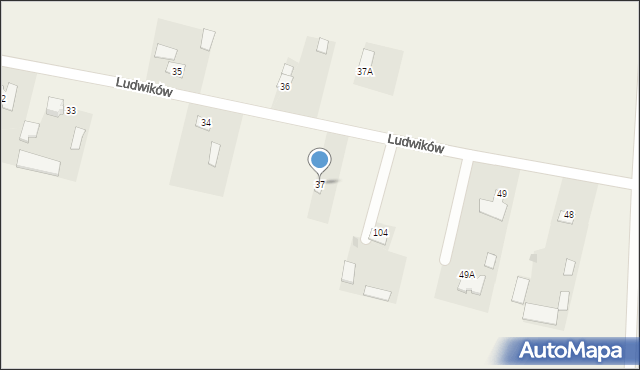 Ludwików, Ludwików, 37, mapa Ludwików