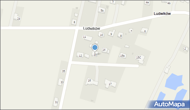 Ludwików, Ludwików, 13, mapa Ludwików