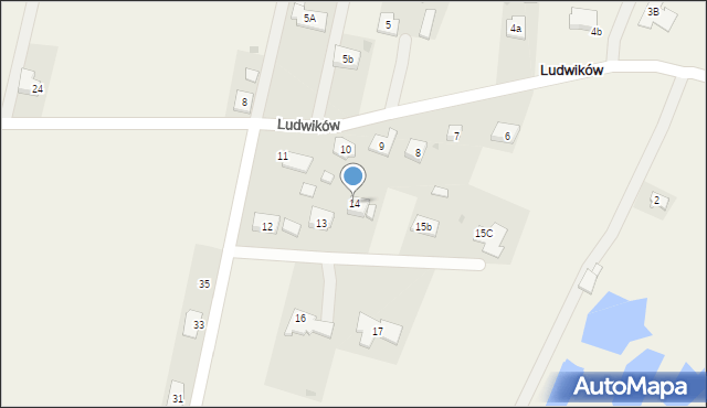 Ludwików, Ludwików, 14, mapa Ludwików