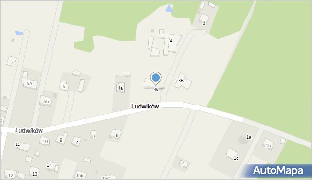 Ludwików, Ludwików, 4b, mapa Ludwików