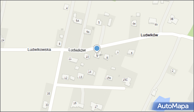 Ludwików, Ludwików, 9, mapa Ludwików