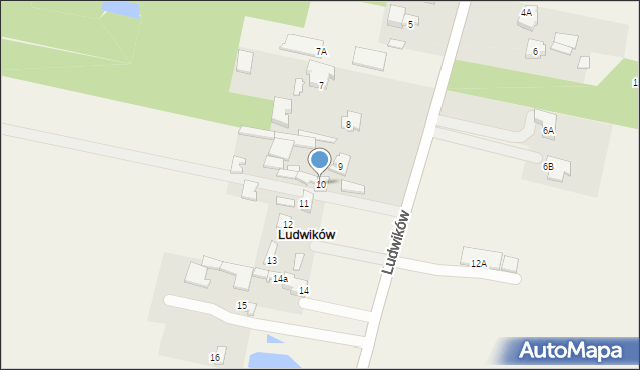 Ludwików, Ludwików, 10, mapa Ludwików