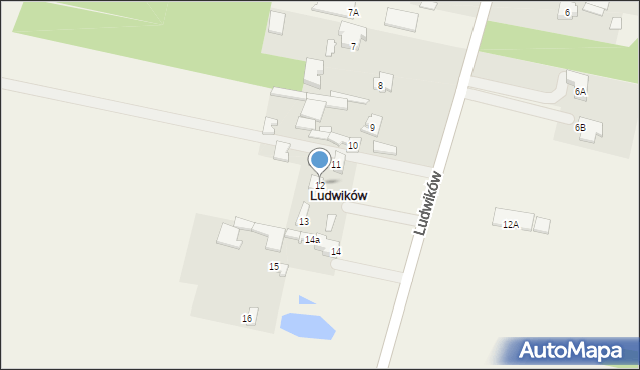Ludwików, Ludwików, 12, mapa Ludwików
