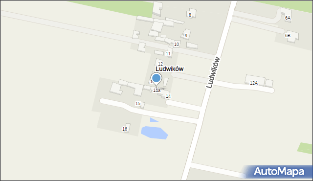 Ludwików, Ludwików, 14a, mapa Ludwików