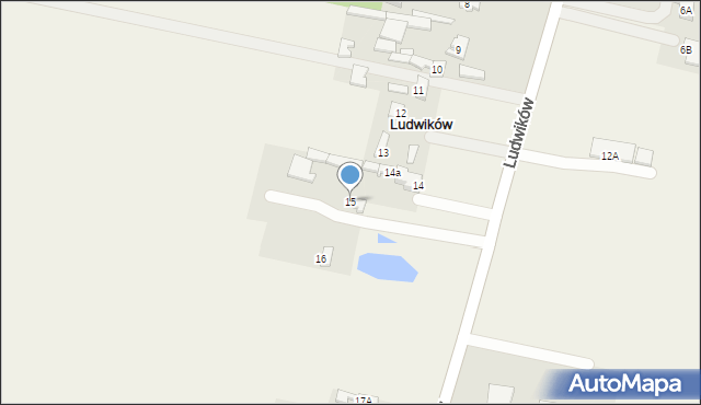 Ludwików, Ludwików, 15, mapa Ludwików