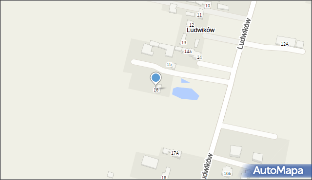 Ludwików, Ludwików, 16, mapa Ludwików