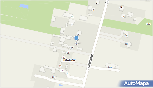 Ludwików, Ludwików, 9, mapa Ludwików