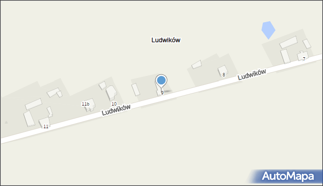 Ludwików, Ludwików, 9, mapa Ludwików