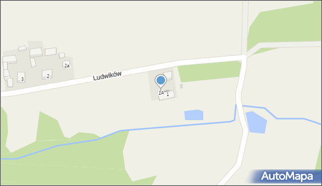 Ludwików, Ludwików, 1A, mapa Ludwików