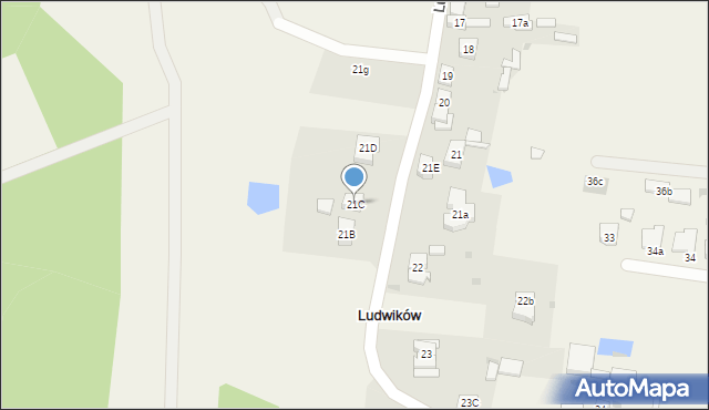 Ludwików, Ludwików, 21C, mapa Ludwików