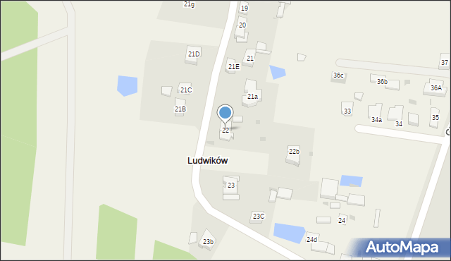 Ludwików, Ludwików, 22, mapa Ludwików