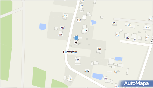 Ludwików, Ludwików, 22a, mapa Ludwików