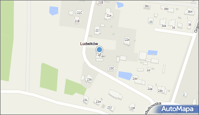 Ludwików, Ludwików, 23a, mapa Ludwików