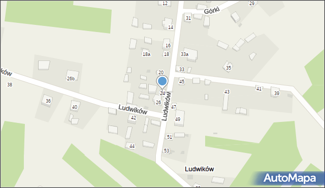 Ludwików, Ludwików, 24, mapa Ludwików