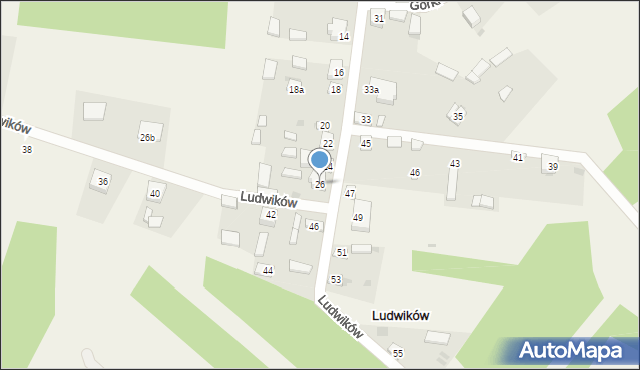 Ludwików, Ludwików, 26, mapa Ludwików