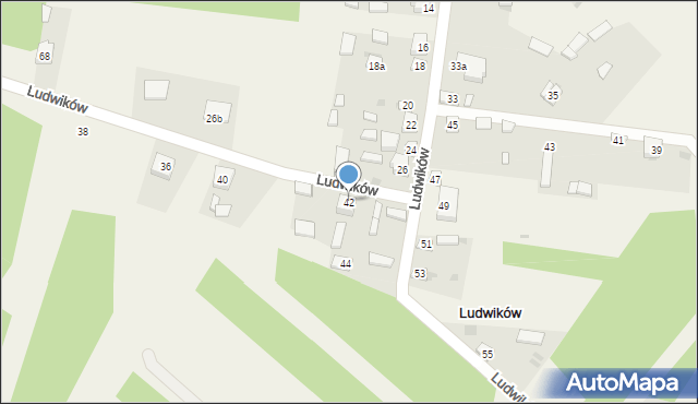 Ludwików, Ludwików, 42, mapa Ludwików