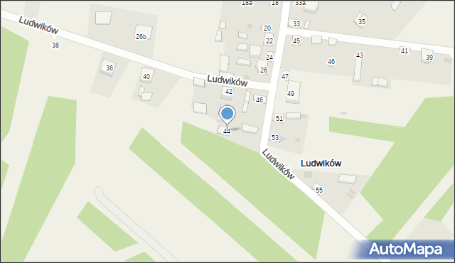 Ludwików, Ludwików, 44, mapa Ludwików