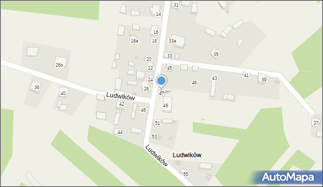 Ludwików, Ludwików, 47, mapa Ludwików