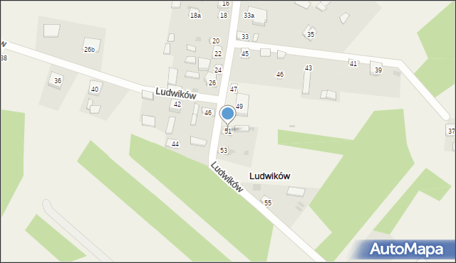 Ludwików, Ludwików, 51, mapa Ludwików