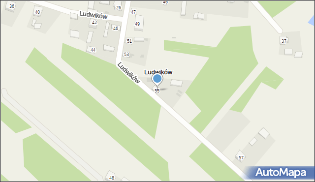 Ludwików, Ludwików, 55, mapa Ludwików