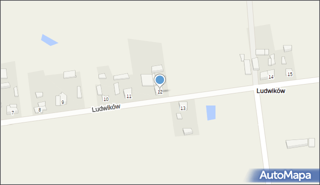 Ludwików, Ludwików, 12, mapa Ludwików