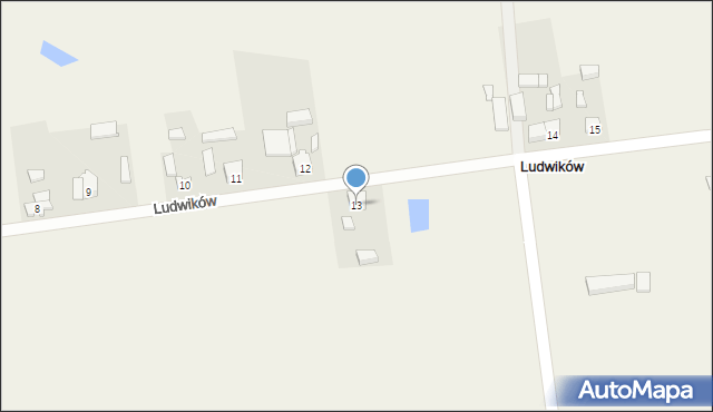 Ludwików, Ludwików, 13, mapa Ludwików