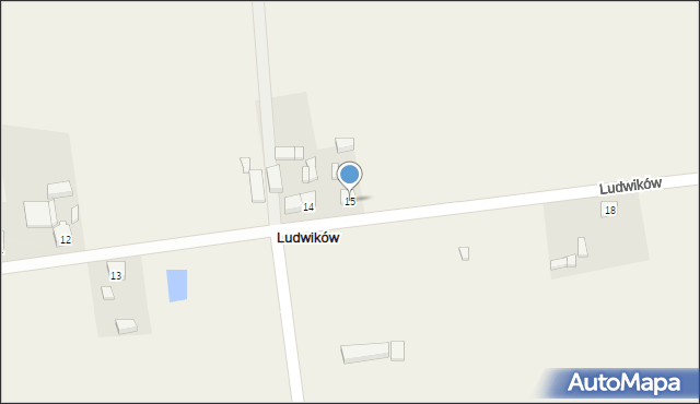 Ludwików, Ludwików, 15, mapa Ludwików