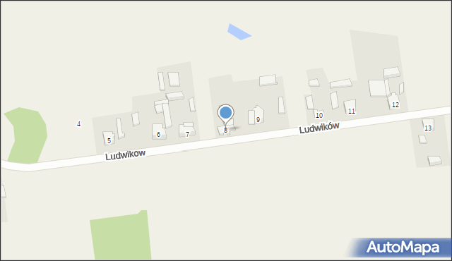 Ludwików, Ludwików, 8, mapa Ludwików