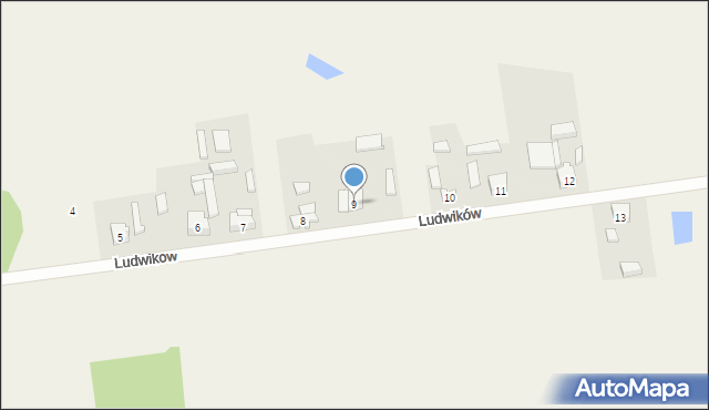 Ludwików, Ludwików, 9, mapa Ludwików