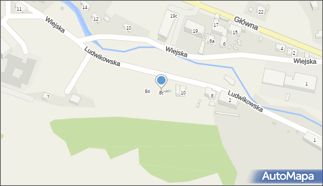 Ludwikowice Kłodzkie, Ludwikowska, 8c, mapa Ludwikowice Kłodzkie