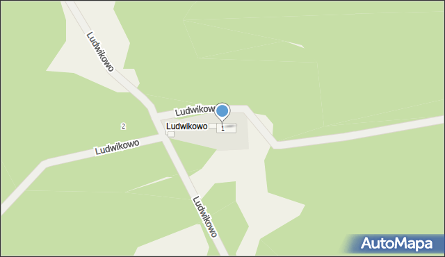 Ludwikowo, Ludwikowo, 1, mapa Ludwikowo