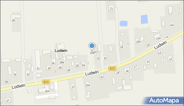 Ludwin, Ludwin, 22A, mapa Ludwin