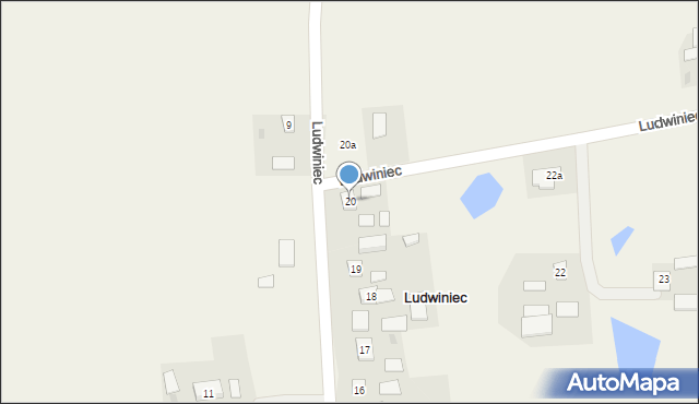 Ludwiniec, Ludwiniec, 20, mapa Ludwiniec