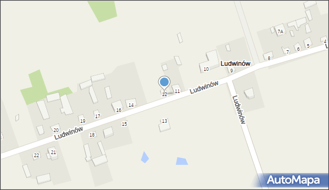 Ludwinów, Ludwinów, 12, mapa Ludwinów