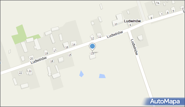 Ludwinów, Ludwinów, 13, mapa Ludwinów